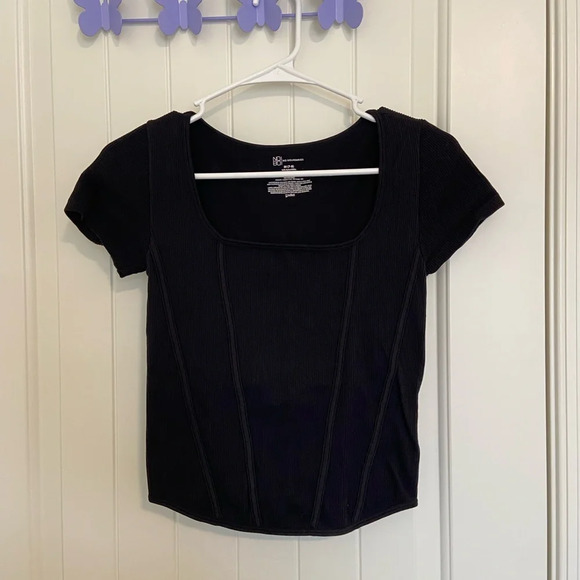 EUC | No Boundaries Junior girl’s square neck stretch ribbed crop top — medium‎ - Picture 1 of 4